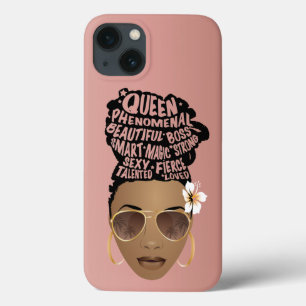 Case-Mate iPhone Case Encourageant les femmes noires, chignon naturel, r