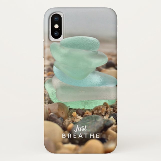 Coques Case-Mate iPhone Encouragement Respirez Simplement Verre de Mer de  (Dos)