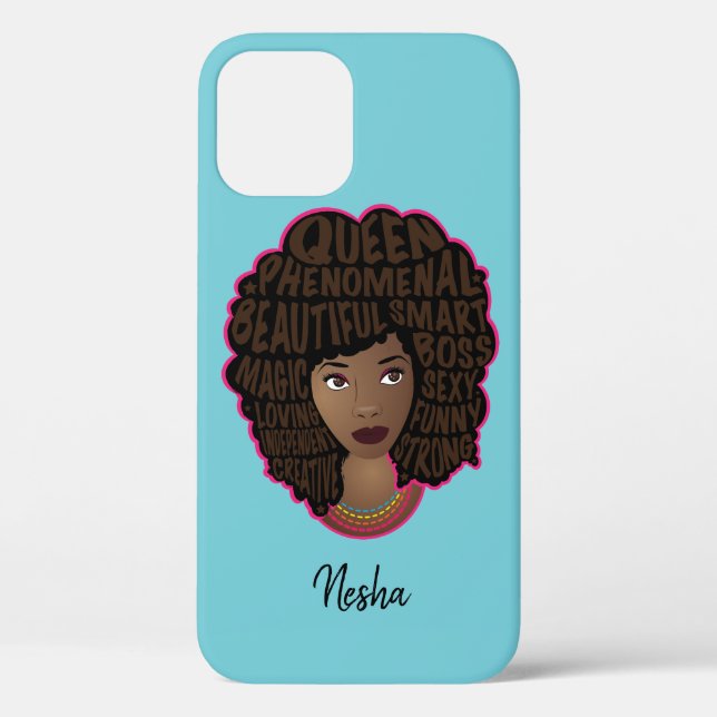 Coques Case-Mate iPhone Encourager les femmes | Beauté naturelle | Turquoi (Verso)
