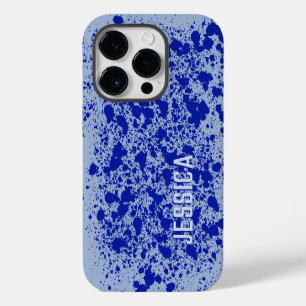 Coque Case-Mate iPhone Encre bleue sur le ciel bleu Simple Moderne