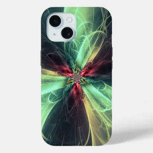 Coque Case-Mate iPhone Énergie de plasma émeraude Art fractal
