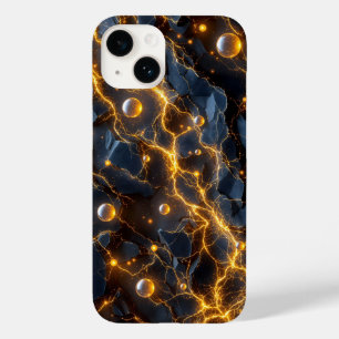 Coque Case-Mate iPhone Énergie électrique Abstraite avec éclair doré
