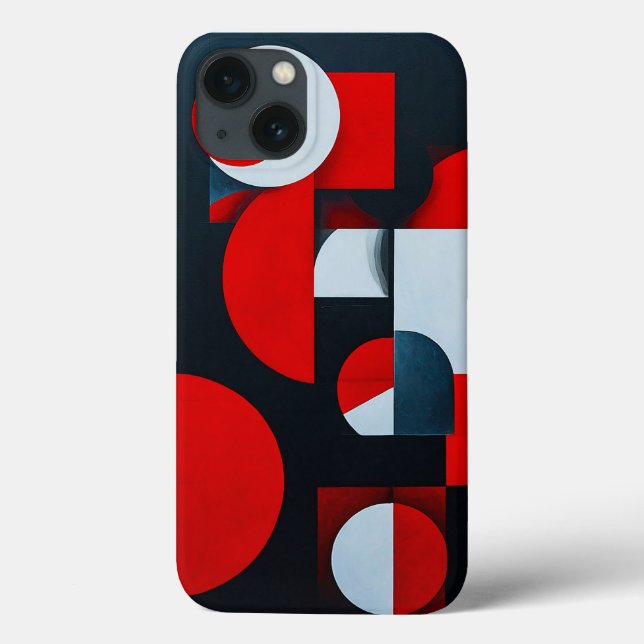 Coques Case-Mate iPhone Énergie géométrique rouge et noir ⚫ Abstrait audac (Verso)