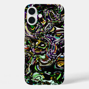 Coque Pour iPhone 16 Plus Energie hypnotique de tourbillon vert