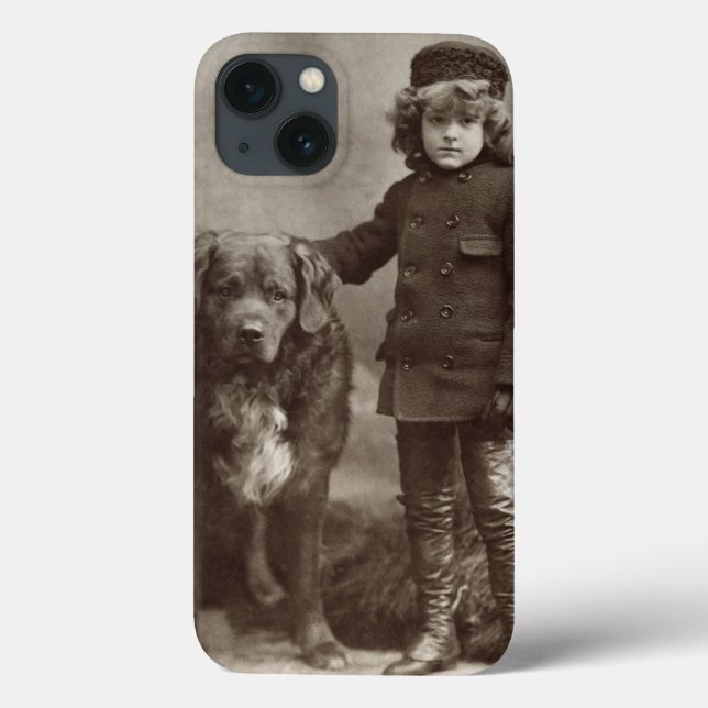 Coques Case-Mate iPhone Enfant avec le chien, C1885 (Verso)