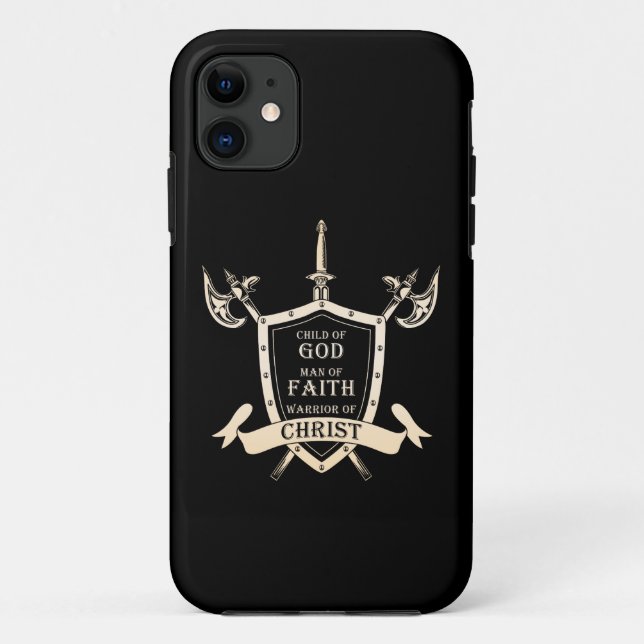 Coques Case-Mate iPhone Enfant de DIEU - Homme de la FOI - Guerrier du CHR (Dos)