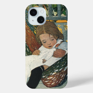 Coque Pour iPhone 15 Enfant de style vintage avec une poupée par Jessie