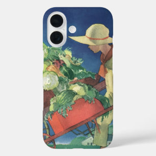 Coque Pour iPhone 16 Enfant Vintage, Jardinage Biologique; Jardin de la