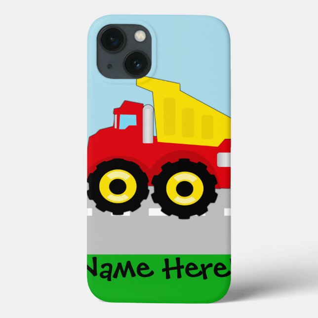 Coques Case-Mate iPhone Enfants garçons Construction camion (Verso)