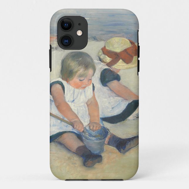 Coques Case-Mate iPhone Enfants jouant sur la plage, 1884 (Dos)