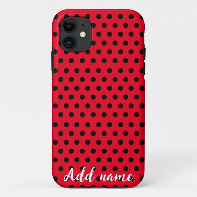 Coques Case-Mate iPhone Enfants mignons Red Ladybug Polka dot party Motif (Dos)