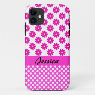 Coque iPhone 11 Enfants nommés Girly roses