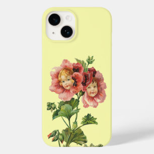 Coque Case-Mate iPhone Enfants vintages à fleurs anthropomorphes
