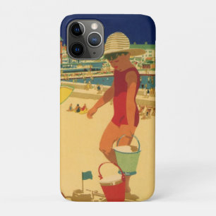 Coque iPhone 11 Pro Enfants vintages, Soeurs Famille Vacances à la Pla