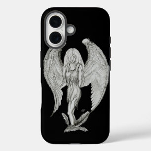 Coque Pour iPhone 16 Engel - Design noir et blanc