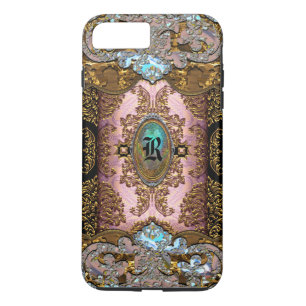 Coque iPhone 8 Plus/7 Plus Enghelryste Élégant Monogramme français VII