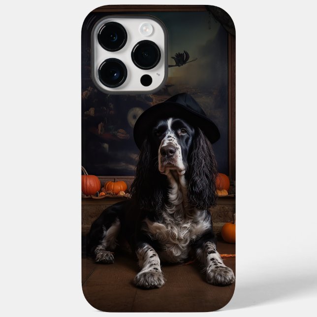 Coques Case-Mate iPhone English Cocker Spaniel Citrouilles Halloween Épouv (Verso)