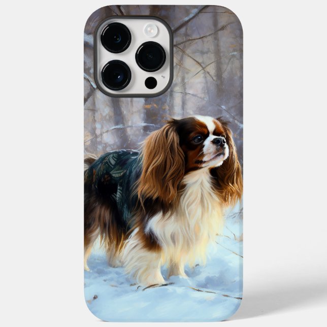 Coques Case-Mate iPhone English Toy Spaniel Qu'il neige Noël  (Verso)