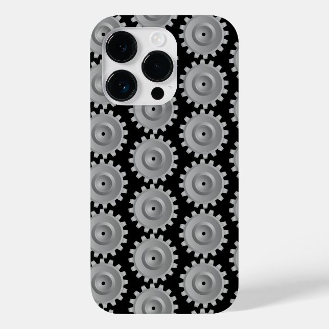 Coques Case-Mate iPhone Engrenage gris (Verso)