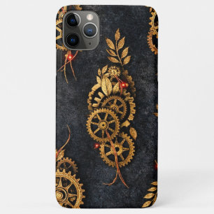 Case-Mate iPhone Case Engrenages dorés vintage et néon rouge Cyberpunk m