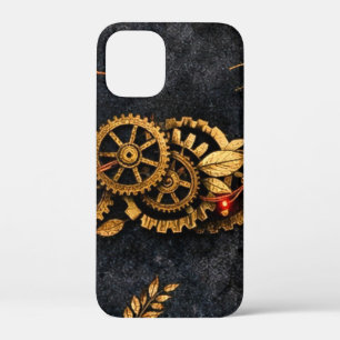 Case-Mate iPhone Case Engrenages dorés vintage et néon rouge mythique Cy