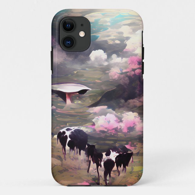 Coques Case-Mate iPhone Enlèvement de vaches UFO (Dos)