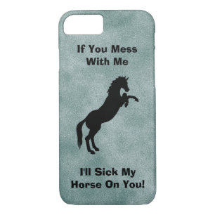 Coque iPhone 7 Énonciations drôles de cheval