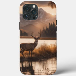 Case-Mate iPhone Case Énorme cerf à cheval sur le lac Mountain