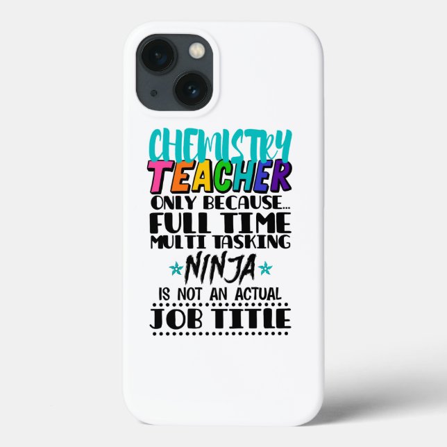 Coques Case-Mate iPhone Enseignant en chimie seulement parce qu'à temps pl (Verso)