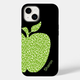 Coque Case-Mate iPhone Enseignants Apple Empreintes de léopard verts