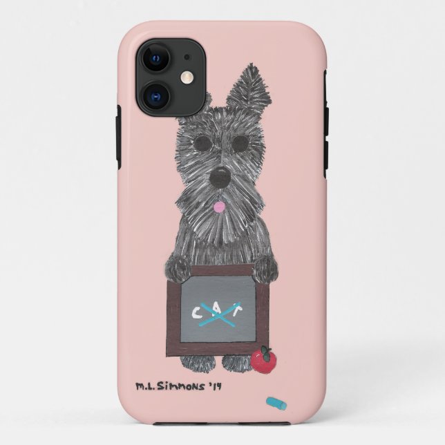 Coques Case-Mate iPhone Enseignant's Pet Scottish Terrier Téléphone Case (Dos)