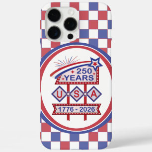 Coque iPhone 16 Pro Max Enseigne de marquise rétro USA 250e anniversaire 1