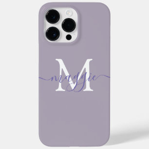 Coque Case-Mate iPhone Enseigne personnalisée Monogramme Script Lavande P
