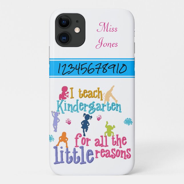 Coques Case-Mate iPhone Enseigner la maternelle pour de petites raisons Té (Dos)