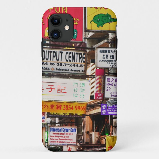 Coques Case-Mate iPhone Enseignes au néon dans les rues de Hong Kong (Dos)