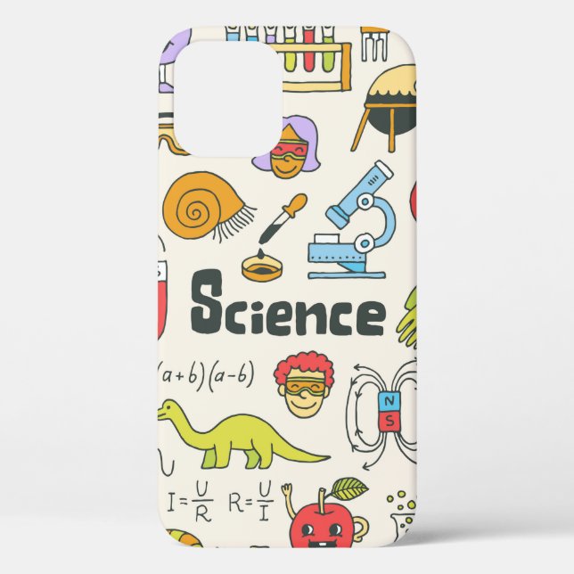 Coques Case-Mate iPhone Ensemble de doodles de science scolaire 1. Huile v (Verso)