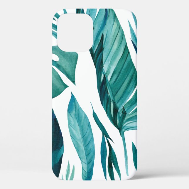 Coques Case-Mate iPhone Ensemble de feuilles abstraits de palmiers tropica (Verso)
