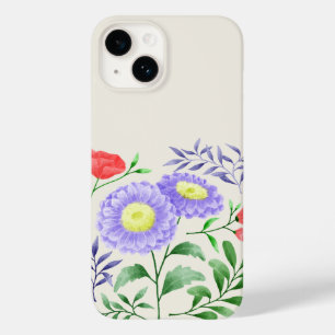 Coque Case-Mate iPhone Ensemble de fleurs peintes en aquarelle