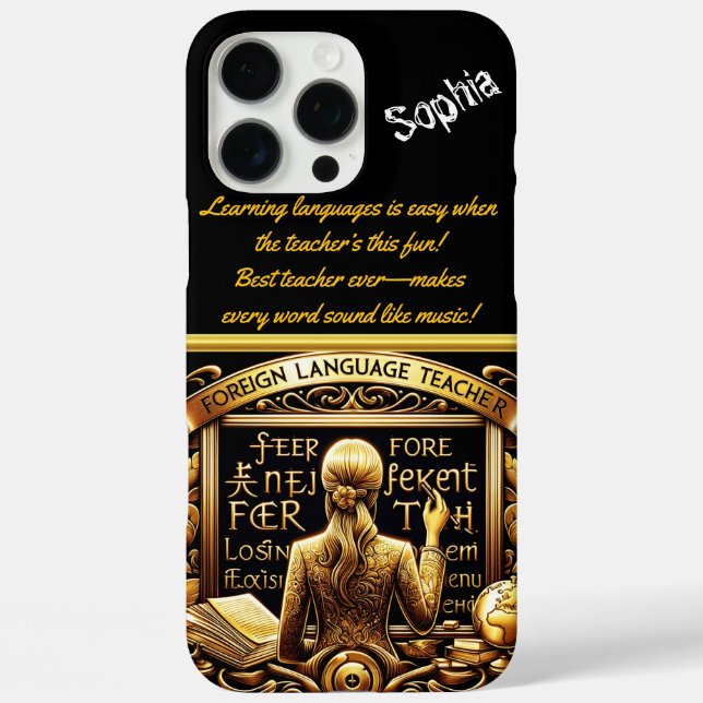 Coques Case-Mate iPhone Enthousiaste Enseignant Langue Étrangère (Verso)