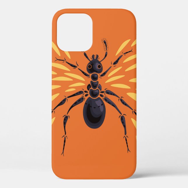 Coques Case-Mate iPhone Entomologie orange d'Insecte de la fourrure (Verso)