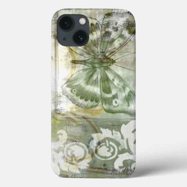 Coques Case-Mate iPhone Entrée de papillon vert avec porte en fer (Verso)