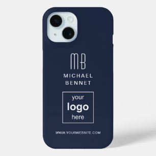 Coque Case-Mate iPhone Entreprise de logo personnalisé bleu marine modern