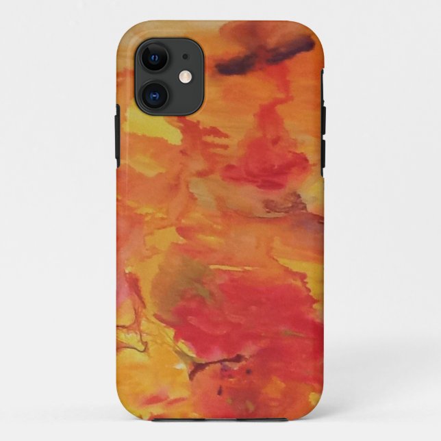 Coques Case-Mate iPhone Enveloppe Aquarell 12 rouge orange jaune (Dos)
