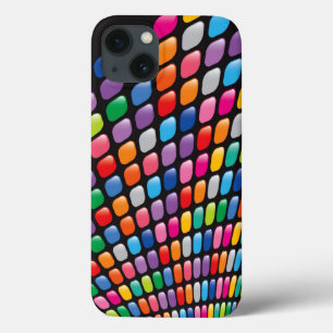 iPhone 13 Case Enveloppe colorée de téléphone de points