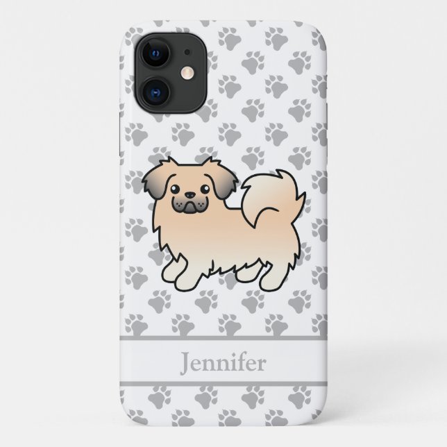 Coques Case-Mate iPhone Épagneul Tibétain Sable Crème Dessin Animé Chien & (Dos)