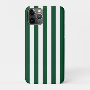 Case-Mate iPhone Case Épais Rayures Verticales Forêt Vert Blanc rayé