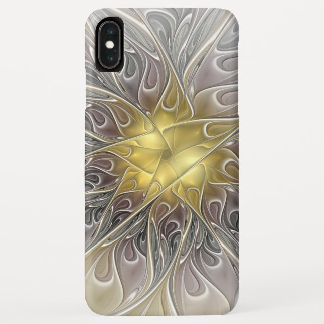 Coques Case-Mate iPhone Épanouissement avec fleur fractale abstraite moder (Dos)
