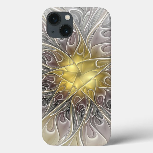 Coques Case-Mate iPhone Épanouissement avec fleur fractale abstraite moder (Verso)