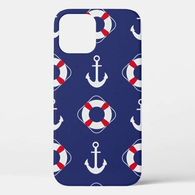 Coques Case-Mate iPhone Épargne-vie et Ancres Motif nautique (Verso)