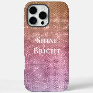 Coque iPhone 16 Pro Max Éperche violette rose rose or